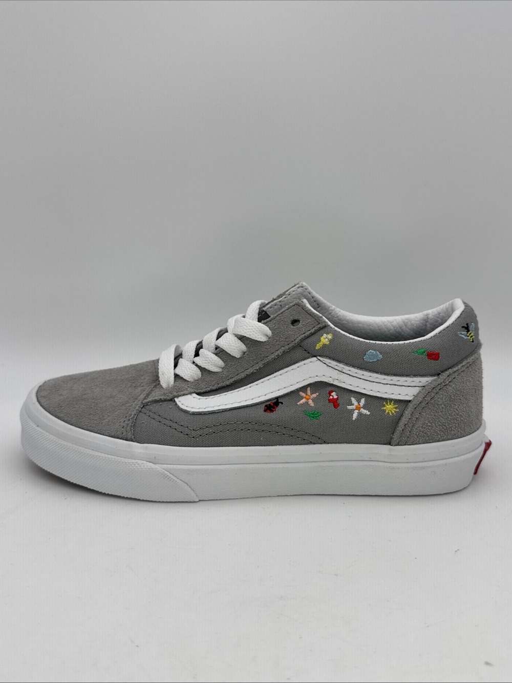 VANS Old Skool Unisex Kids US 2.5 Low Top Sneaker Gray Garden Party Drizzle
